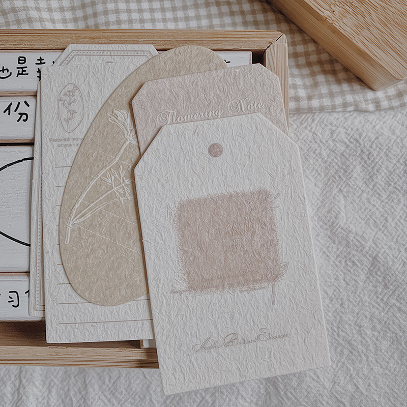 Adhesive Stickers Nikier 60Pcs Vintage Plant Note Cutes Vanilla Paper Tag MeMo Decoration Diary Planner DIY Scrapbooking Label Stationary Supplies 220