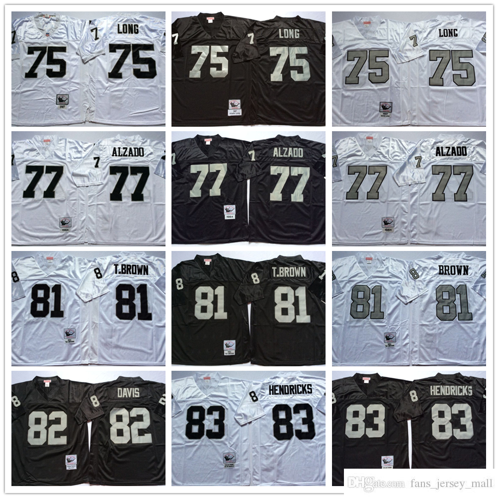 NCAA Vintage Mitchell and Ness Football 81 Tim Brown Jerseys Retro Stitch 77 Lyle Alzado 75 Howie Long 83 Ted Hendricks 82 Al Davis Jersey College Black Silver White, Same as picture
NCAA Vintage Mitchell and Ness Football 81 Tim Brown Jerseys Retro Stitch 77 Lyle Alzado 75 Howie Long 83 Ted Hendricks 82 Al Davis Jersey College Black Silver White, Same as picture