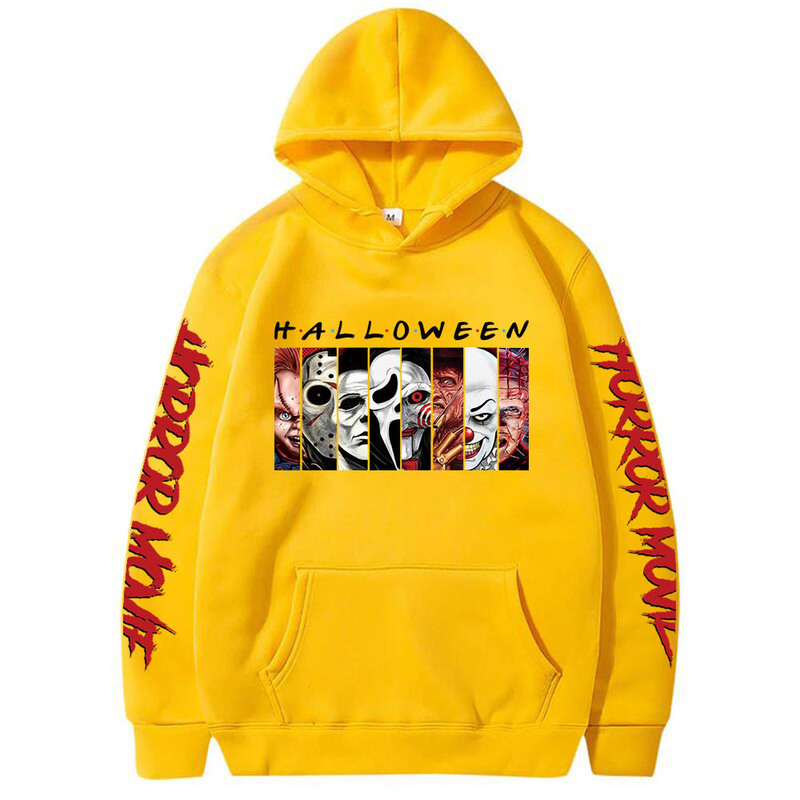 Mens Hoodies Sweatshirts Horror Movie Characters Panel Hoodie Halloween Cosplay Costume Sweatshirts Cozy Tops Sweatsuit Sudadera Felpa Moletom 220902