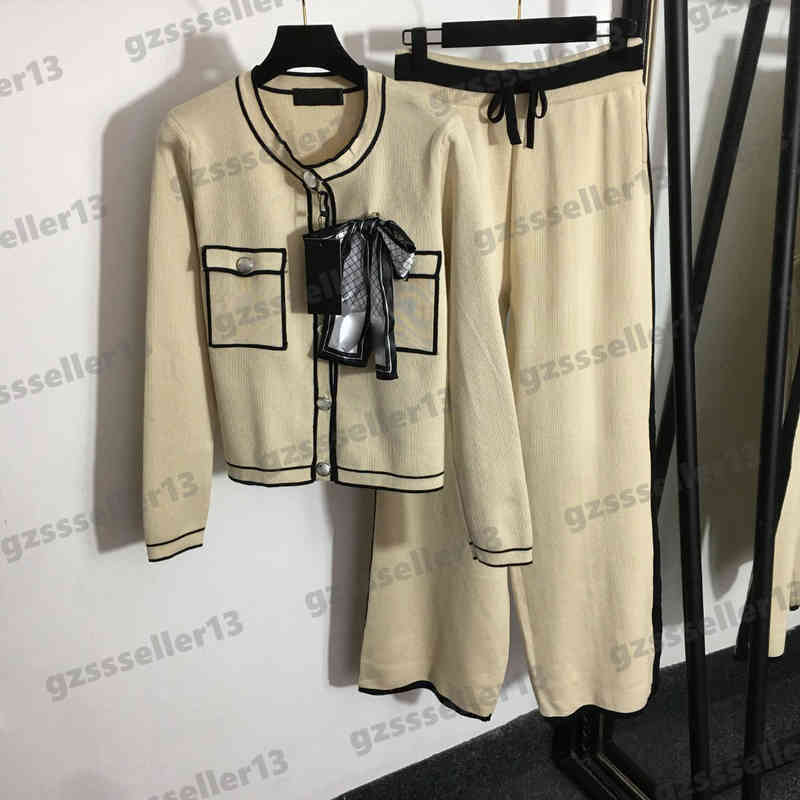 Women Outfit Designer Tracksuits CNL Knitted Jogging Suit Crew Neck Knitted Cardigan Jackets Top And Loose Pants 2 Piece Sets 5 Colors 0912, 18
Women Outfit Designer Tracksuits CNL Knitted Jogging Suit Crew Neck Knitted Cardigan Jackets Top And Loose Pants 2 Piece Sets 5 Colors 0912, 18