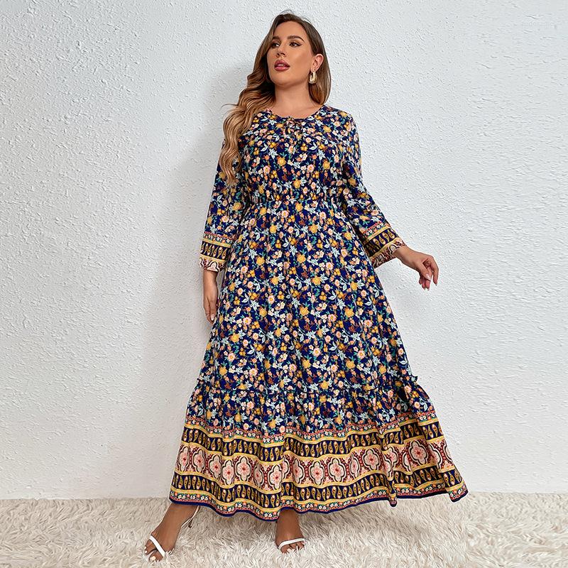 Plus Size Dresses Elegant Loose Mixi Dress Floral Print Flare Long Sleeve Bohe A-LINE Beach Style Party Casual Autumn Women 2022, Navy
Plus Size Dresses Elegant Loose Mixi Dress Floral Print Flare Long Sleeve Bohe A-LINE Beach Style Party Casual Autumn Women 2022, Navy