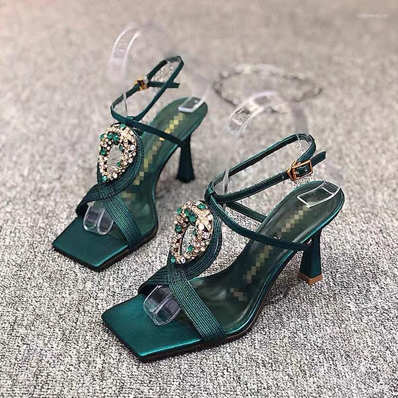 Sandals Summer Square Head Cross Strap Rhinestone Buckle Stiletto Fashion Silk Banquet Dress Wild Custom Women's, Black
Sandals Summer Square Head Cross Strap Rhinestone Buckle Stiletto Fashion Silk Banquet Dress Wild Custom Women's, Black