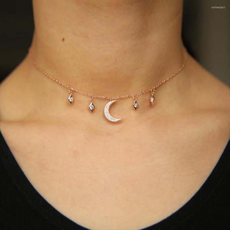 Chains 33 7cm Fashion 925 Sterling Silver Star Moon Choker Necklace Satellite Chain Minimal Delicate Women Gift Jewelry
Chains 33 7cm Fashion 925 Sterling Silver Star Moon Choker Necklace Satellite Chain Minimal Delicate Women Gift Jewelry