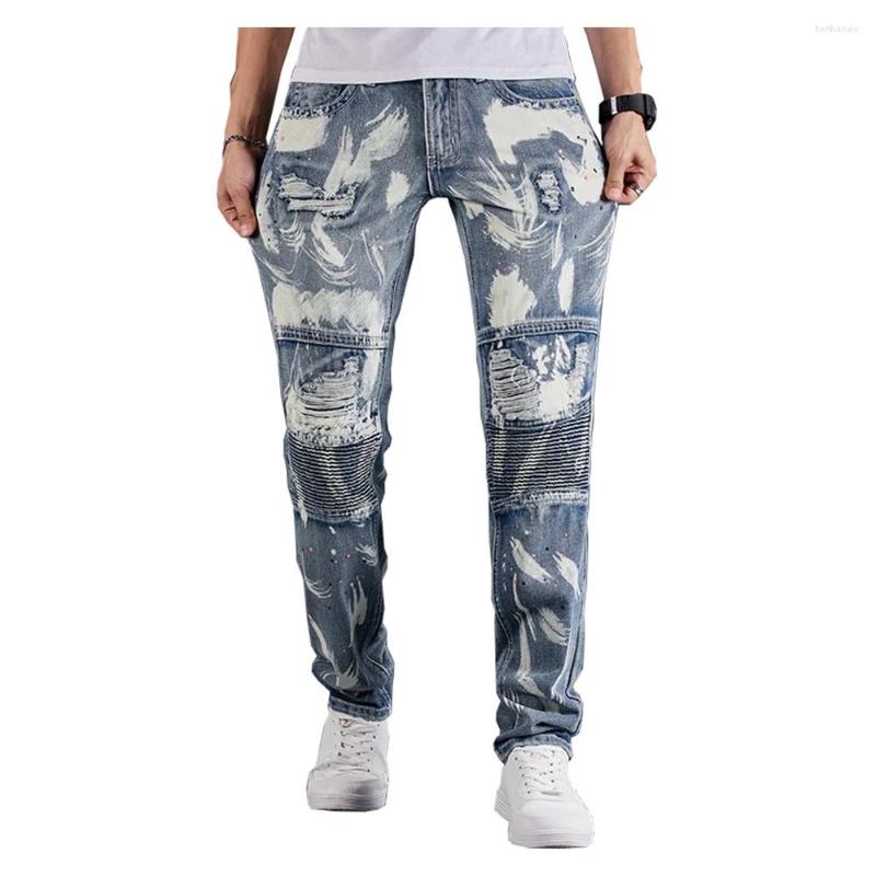 Men's Jeans Men's Male Fashion Casual Ripped Biker Holes Painted Patchwork Stretch Denim Pants Slim Pencil Trousers, Picture shown
Men's Jeans Men's Male Fashion Casual Ripped Biker Holes Painted Patchwork Stretch Denim Pants Slim Pencil Trousers, Picture shown