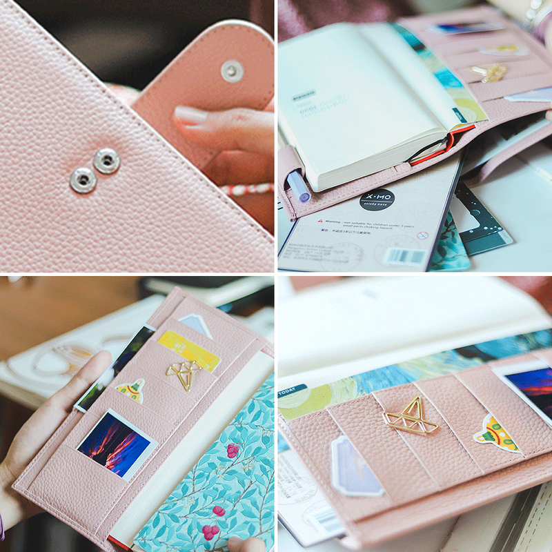 Notepads Moterm Original Weeks Cover for Hobo Weeks with Back Pocket and Double Clasps Notebook Diary Pebbled Leather Planner Oganizer 220902