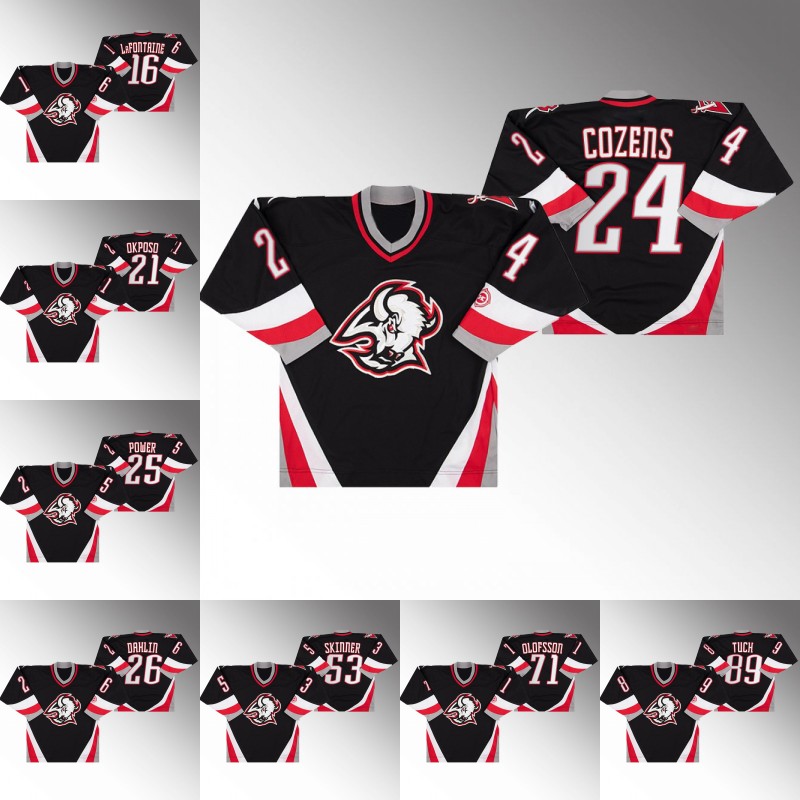 Goathead Logo Black Jersey Sabres Pat LaFontaine Danny Gare Peyton Krebs Kyle Okposo Dylan Cozens Rasmus Dahlin Victor Olofsson Alex Tuch Dominik Hasek Jeff Skinner, 72 tage thompson
Goathead Logo Black Jersey Sabres Pat LaFontaine Danny Gare Peyton Krebs Kyle Okposo Dylan Cozens Rasmus Dahlin Victor Olofsson Alex Tuch Dominik Hasek Jeff Skinner, 72 tage thompson