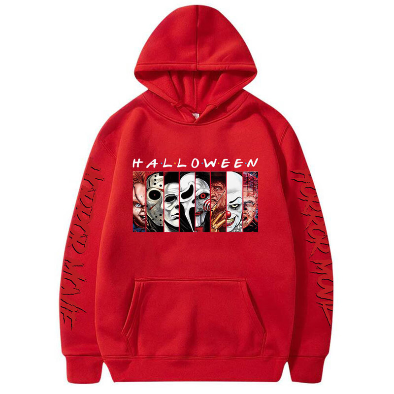 Mens Hoodies Sweatshirts Horror Movie Characters Panel Hoodie Halloween Cosplay Costume Sweatshirts Cozy Tops Sweatsuit Sudadera Felpa Moletom 220902