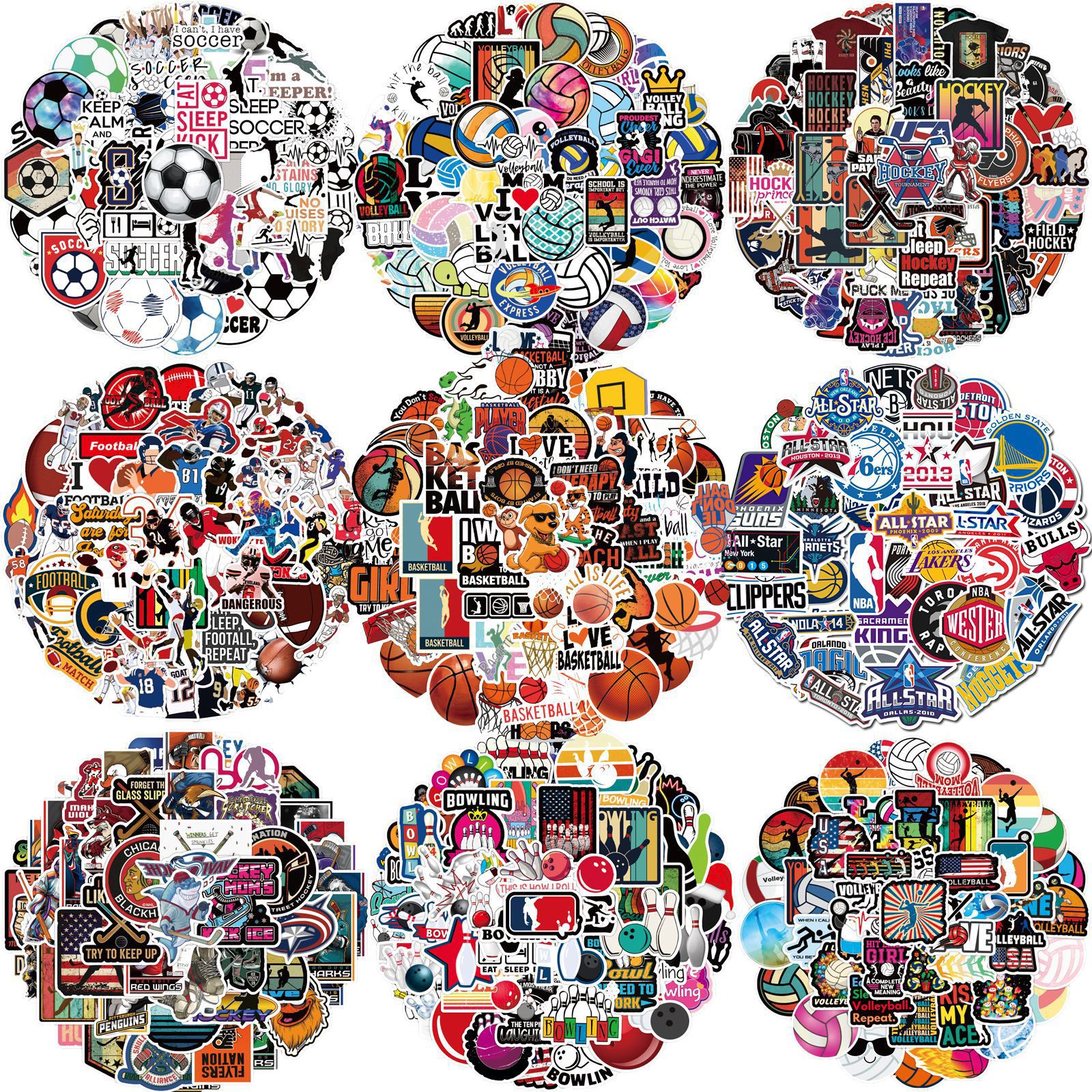 13 Styles 50PCS Skateboard stickers basketball volleyball Sports For Car Baby Helmet Pencil Case Diary Phone Laptop Planner Decor Book Album Kids Toys DIY Decals, Multi colors
13 Styles 50PCS Skateboard stickers basketball volleyball Sports For Car Baby Helmet Pencil Case Diary Phone Laptop Planner Decor Book Album Kids Toys DIY Decals, Multi colors