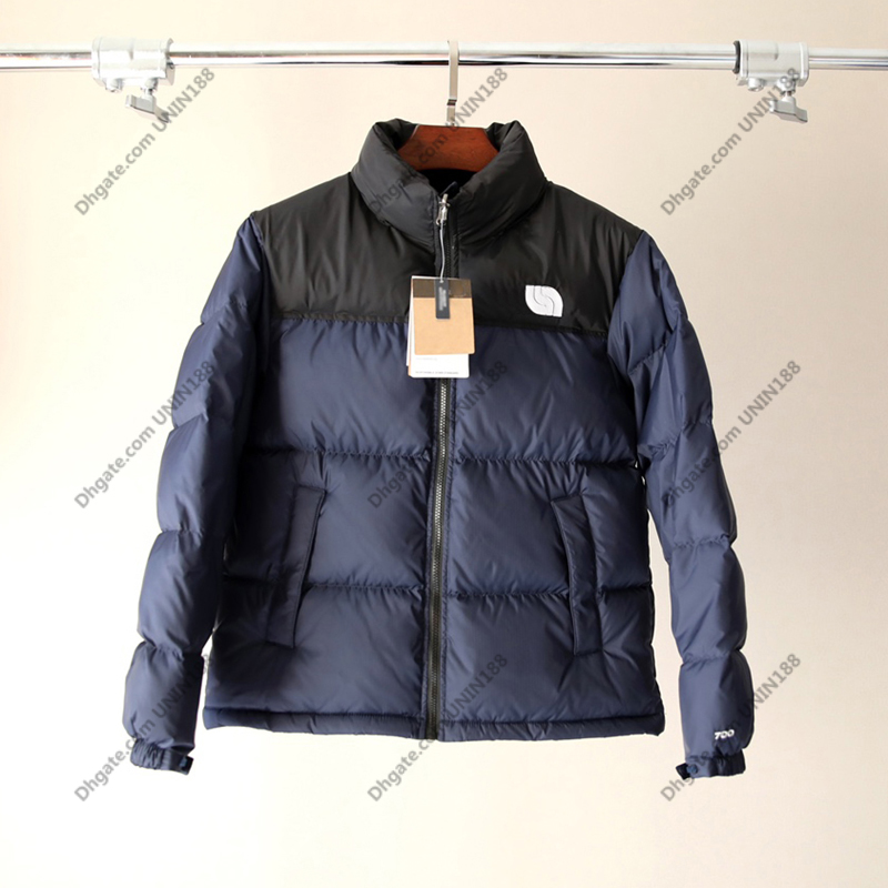 North America Famous luxury Mens Down Jackets For Women 700 Winter Embroidery Coat Hidden Hat Contrast color stitching Jacket 1996 Nuptse Man Clothing Unisex