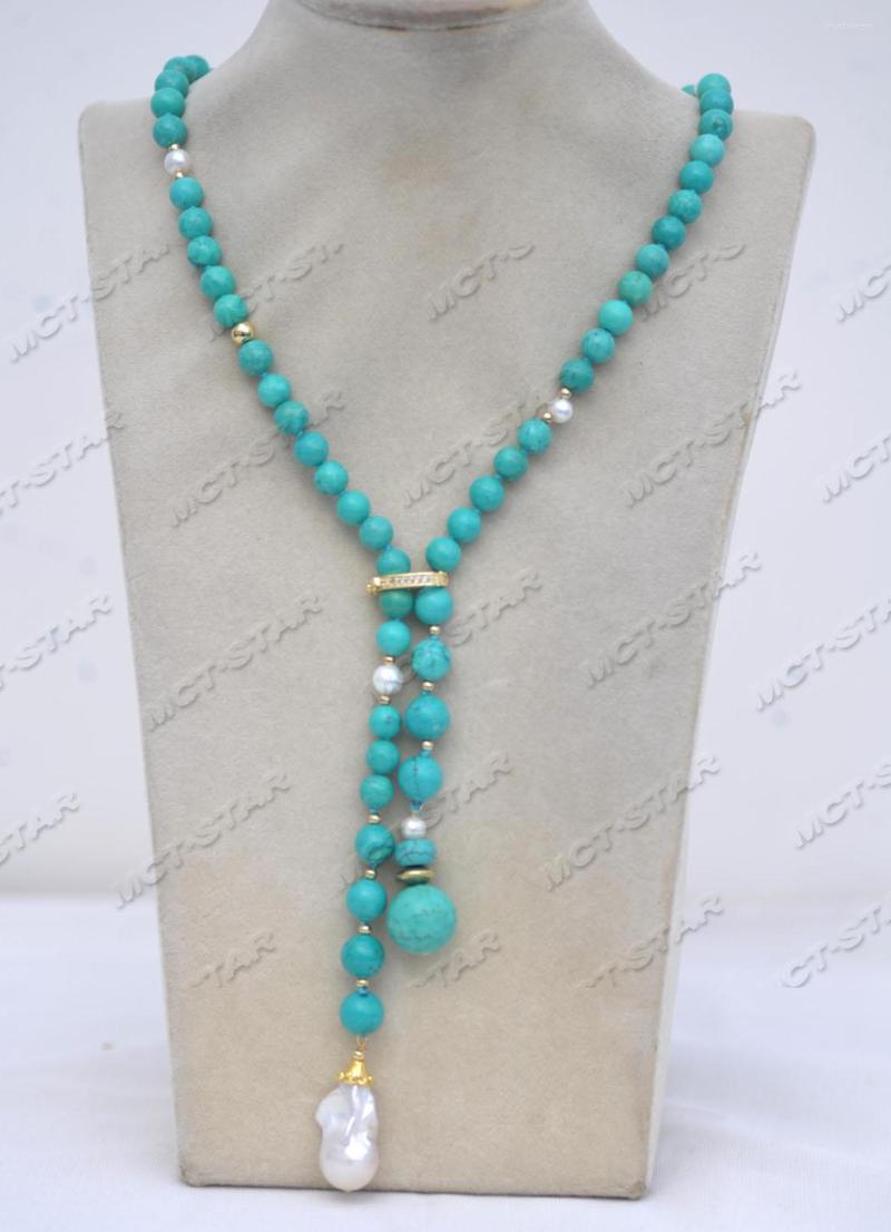 Pendant Necklaces Z11764 31'' 28mm Blue Turquoise White Baroque Keshi Pearl Necklace
Pendant Necklaces Z11764 31'' 28mm Blue Turquoise White Baroque Keshi Pearl Necklace