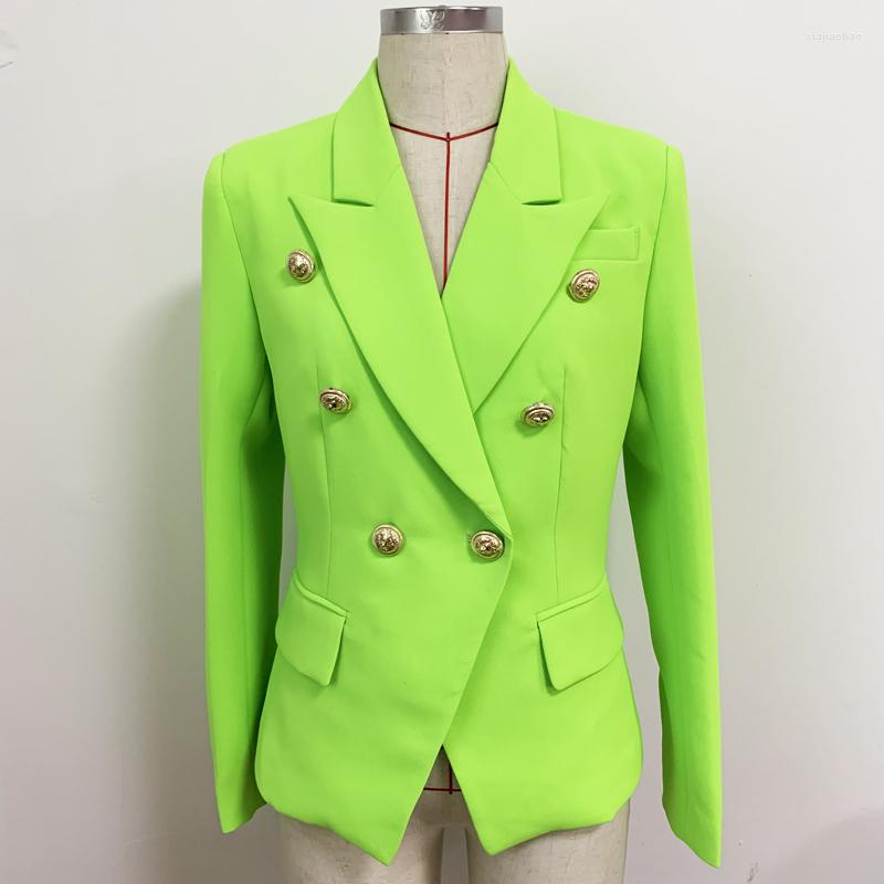 Women' Suits HIGH STREET Est 2022 Neon Green Designer Jacket Women' Classic Lion Buttons Double Breasted Slim Fitting Blazer Wholesale, Picture shown
Women' Suits HIGH STREET Est 2022 Neon Green Designer Jacket Women' Classic Lion Buttons Double Breasted Slim Fitting Blazer Wholesale, Picture shown
