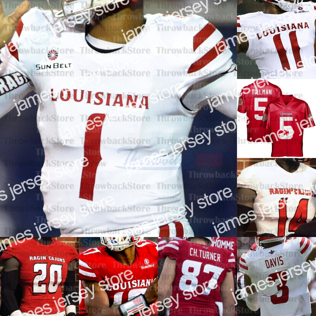 American College Football Wear Custom Louisiana Ragin' Cajuns College Football Jerseys Charles Tillman Levi Lewis Trey Ragas Elijah Mitchell Peter LeBlanc, Red i
American College Football Wear Custom Louisiana Ragin' Cajuns College Football Jerseys Charles Tillman Levi Lewis Trey Ragas Elijah Mitchell Peter LeBlanc, Red i