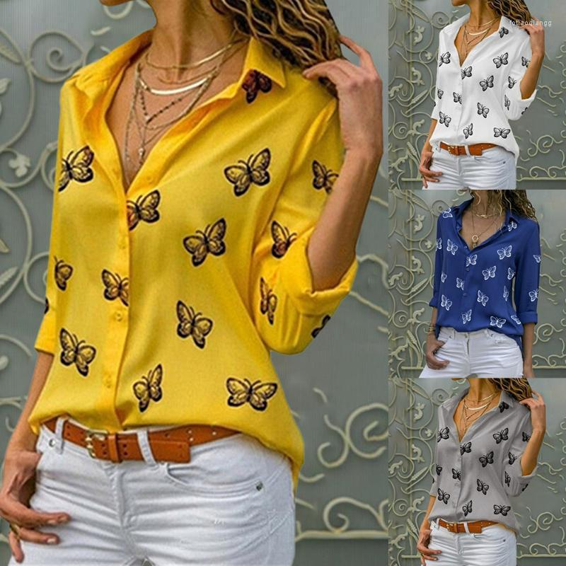 Women's Blouses Women's & Shirts Spring/Summer Casual Long Sleeve V Neck Ladies Button Up Top Loose Shirt Fashion Women Butterfly Print, Blue
Women's Blouses Women's & Shirts Spring/Summer Casual Long Sleeve V Neck Ladies Button Up Top Loose Shirt Fashion Women Butterfly Print, Blue