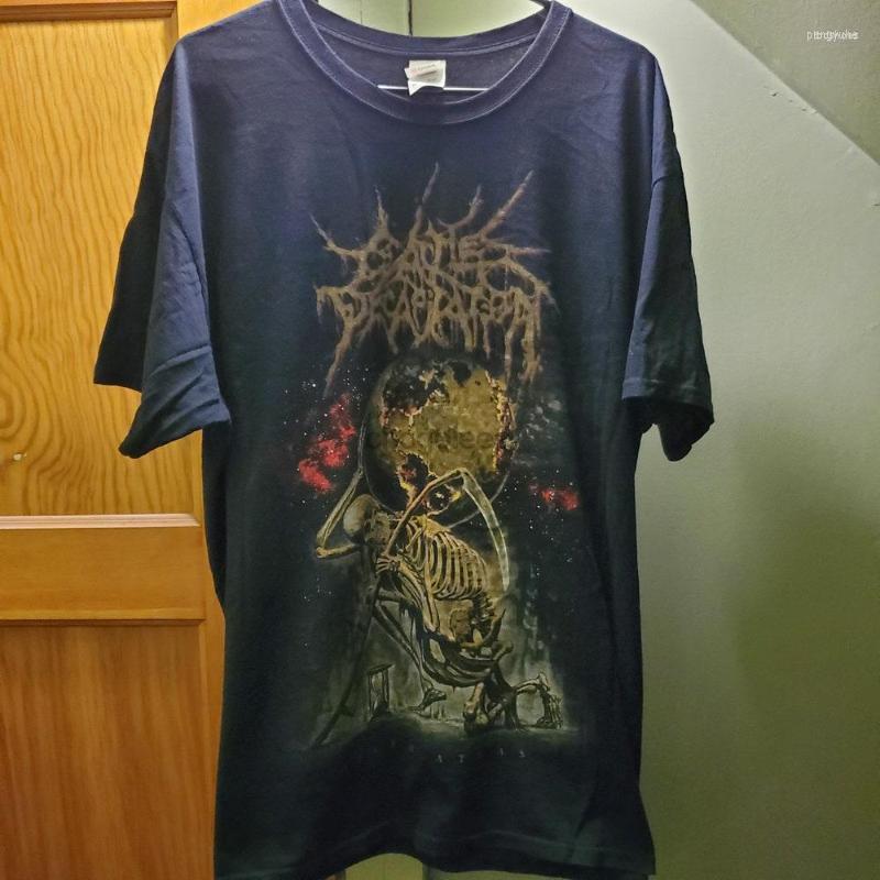 Men' T Shirts Men' Cattle Decapitation Death Atlas T-Shirt, Men-darkpurple
