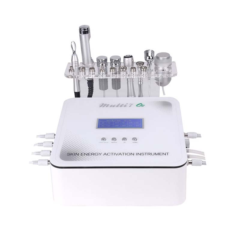 7 in 1 Dermabrasion RF Bio Lifting Mesotherapy Spa Facial Microdermabrasion Microcurrent Cooling Head Galvanic Oxygen Spray Electroporation Beauty Mac
