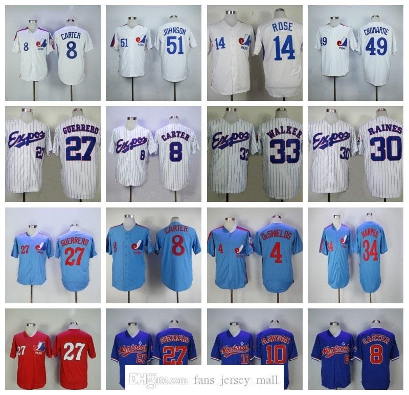 Baseball 8 Gary Carter Montreal Expos 10 Andre Dawson Jerseys 27 Vladimir Guerrero 30 Tim Raines 45 Pedro Martinez 34 Harper 37 Steve, As shown in illustration
Baseball 8 Gary Carter Montreal Expos 10 Andre Dawson Jerseys 27 Vladimir Guerrero 30 Tim Raines 45 Pedro Martinez 34 Harper 37 Steve, As shown in illustration