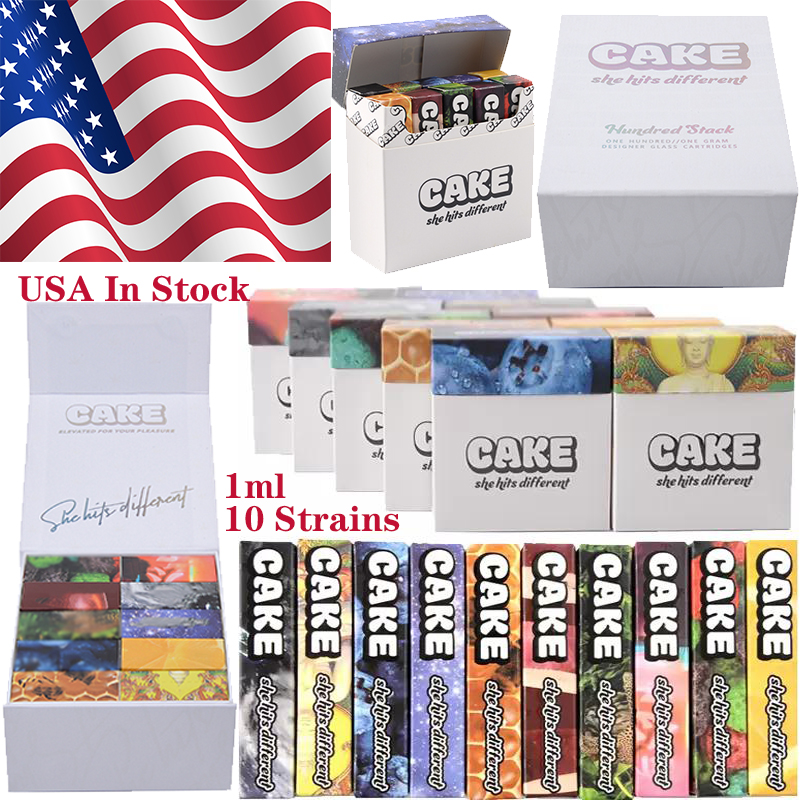 USA In Stock CAKE Full Glass Atomizers 510 Thread 1.0ML Carts Ceramic Coil Disposable Thick Oil Dab Pen Wax Vape Pen Cartridges E Cigarettes Vaporizers 10 Strains Empty
USA In Stock CAKE Full Glass Atomizers 510 Thread 1.0ML Carts Ceramic Coil Disposable Thick Oil Dab Pen Wax Vape Pen Cartridges E Cigarettes Vaporizers 10 Strains Empty