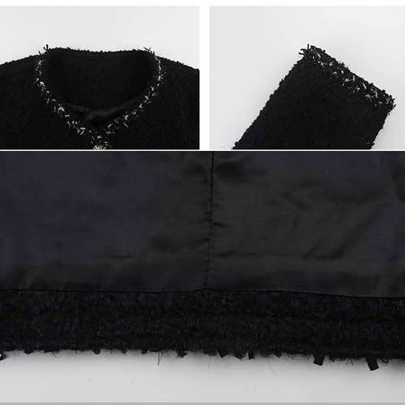 Women's Jackets Korean Style Tweed jackets Women Elegant Blend Wool Coat With Pockets Female Autumn Single Breasted Outwear Office Lady 220902