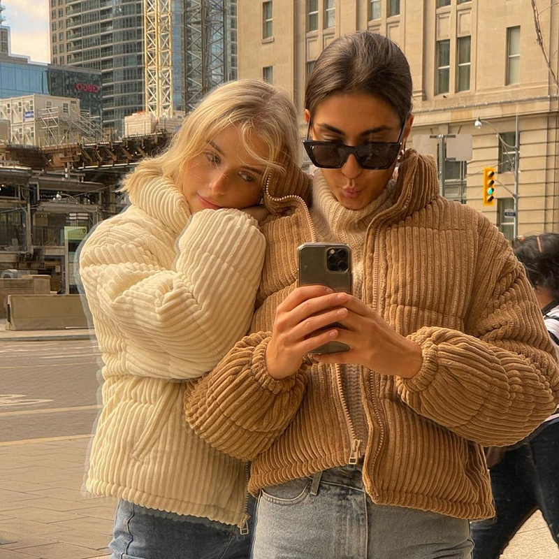 Womens Down Parkas Fashion WomenS Coat Stand Collar Winter Warm Jacket For Women Outdoor Solid Color Ins Female Cloth Tops 220902