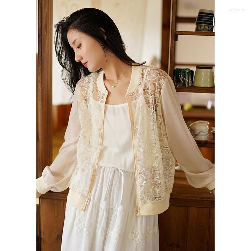 Women's Jackets Hollow Mesh Women's Jaket Summer Jacket Women Small Fragrance Embroidery Sun Protection Clothing Femme Baseball Uniform, Light apricot
Women's Jackets Hollow Mesh Women's Jaket Summer Jacket Women Small Fragrance Embroidery Sun Protection Clothing Femme Baseball Uniform, Light apricot