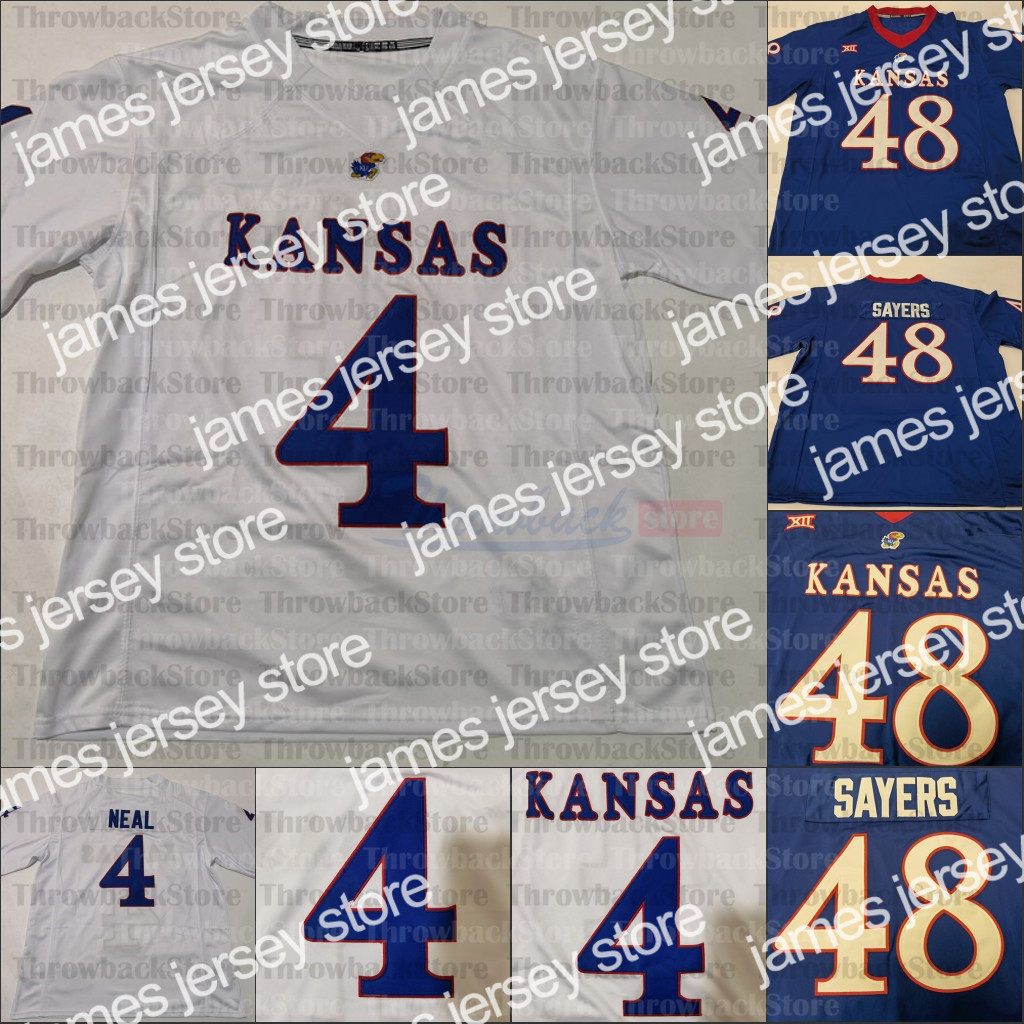 American College Football Wear Custom Kansas Jayhawks College Football 9 Carter Stanley 48 Gale Sayers 5 Azur Kamara 1 Pooka Williams Jr. Jerseys, Blue 
American College Football Wear Custom Kansas Jayhawks College Football 9 Carter Stanley 48 Gale Sayers 5 Azur Kamara 1 Pooka Williams Jr. Jerseys, Blue