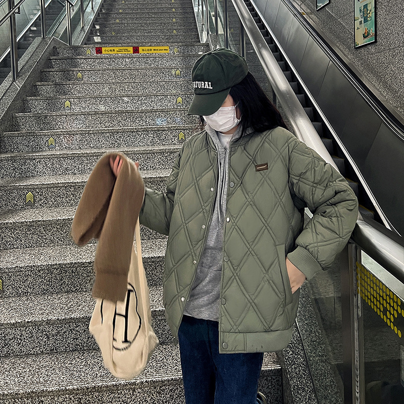 Womens Down Parkas GRELLER Women Parkas Winter Jacket Warm Baseball Female Basic Coat Down Cotton Padded Clothes Short Jacket Outwear 220902wtt