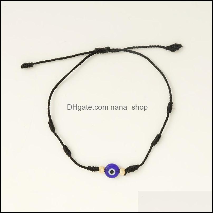 Charm Bracelets Turkish Lucky Evil Eye Bracelets For Wome Handmade Braided Red Black Rope 7 Knots Luck Jewelry Friendship Dhseller2010 Dhsov