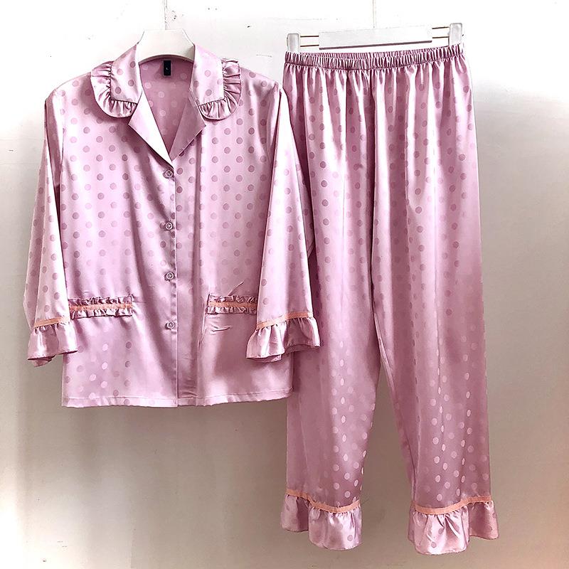 Casual Pajamas Sleepwear Suit Long Sleeve Home Clothing Intimate Lingerie Women, White long
Casual Pajamas Sleepwear Suit Long Sleeve Home Clothing Intimate Lingerie Women, White long