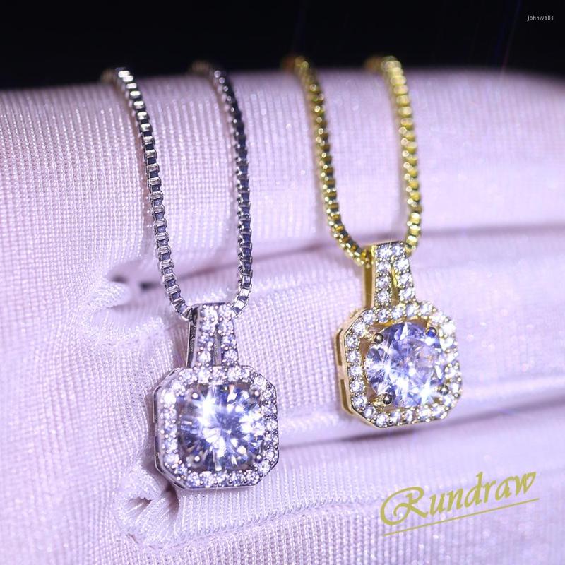 Pendant Necklaces Rundraw Fashion Luxury Square Crystal Necklace For Women Shine Zircon Sliver Color Golden Chain Party Jewelry
Pendant Necklaces Rundraw Fashion Luxury Square Crystal Necklace For Women Shine Zircon Sliver Color Golden Chain Party Jewelry