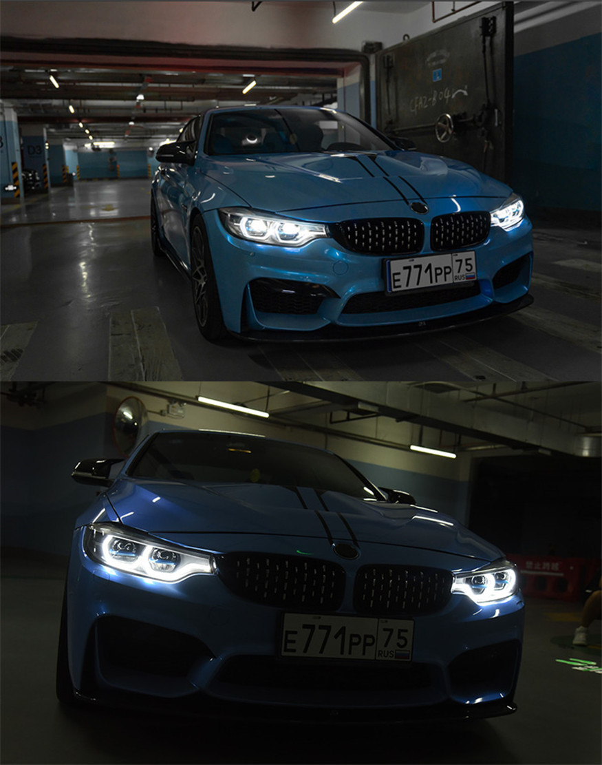 Headlight For BMW 4 Series F32 M3 2013-20 20 Head Lights Laser Style Replacement DRL Daytime Lights Full LED Lens Lighthouse