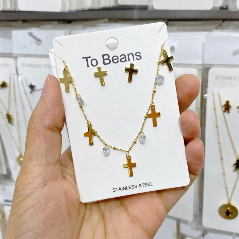 Necklace Earrings Set Silver Color Cross Necklaces & Pendants For Women Choker Clavicle Chain Jewelry Femme Bijoux Collares, Picture shown
Necklace Earrings Set Silver Color Cross Necklaces & Pendants For Women Choker Clavicle Chain Jewelry Femme Bijoux Collares, Picture shown