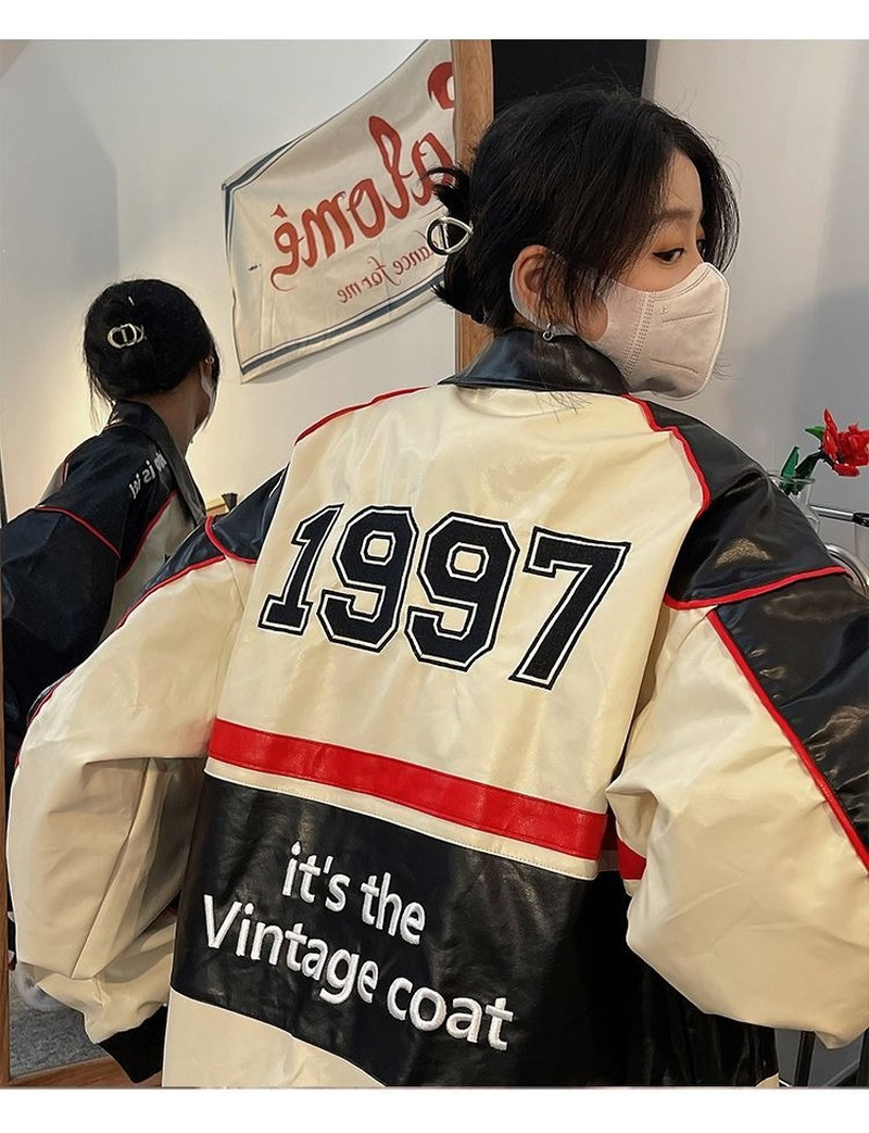 Mens Jackets American Motorcycle Racing Jacket PU Leather Clothes Retro Bomber Jacket Mens Four Seasons Can Be Worn Unisex Winter Jacket Men 220902