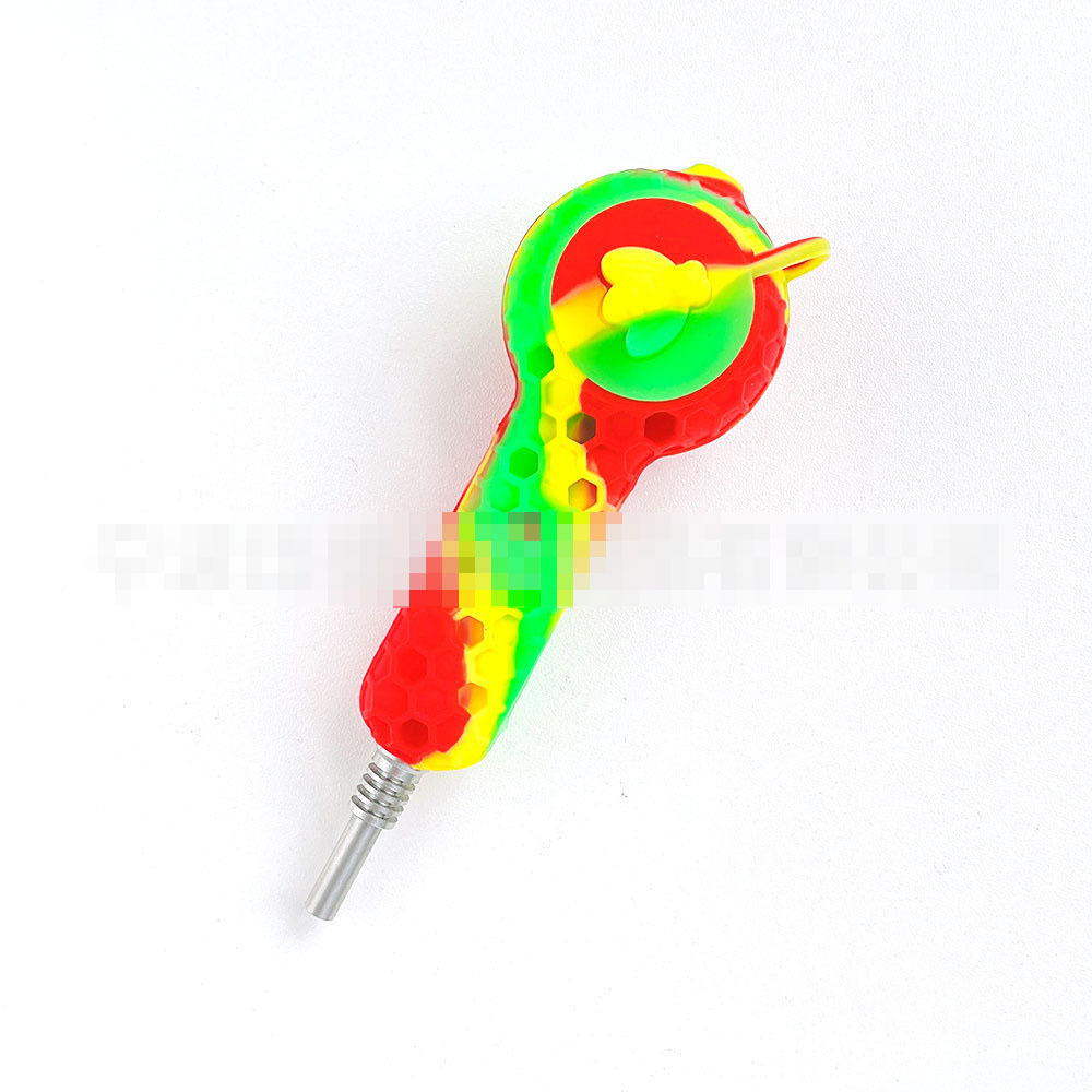 Bee-Hive Silicone Smoking Accessories Nector Collector Hand Pipe With Titanium Nail Assorted Colors NC
Bee-Hive Silicone Smoking Accessories Nector Collector Hand Pipe With Titanium Nail Assorted Colors NC