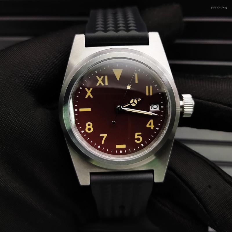 Wristwatches Vintage 38mm NH35 Automatic Watch Mechanical Waterproof Luminous Steel Case Sapphire Men's Clock, A5
Wristwatches Vintage 38mm NH35 Automatic Watch Mechanical Waterproof Luminous Steel Case Sapphire Men's Clock, A5