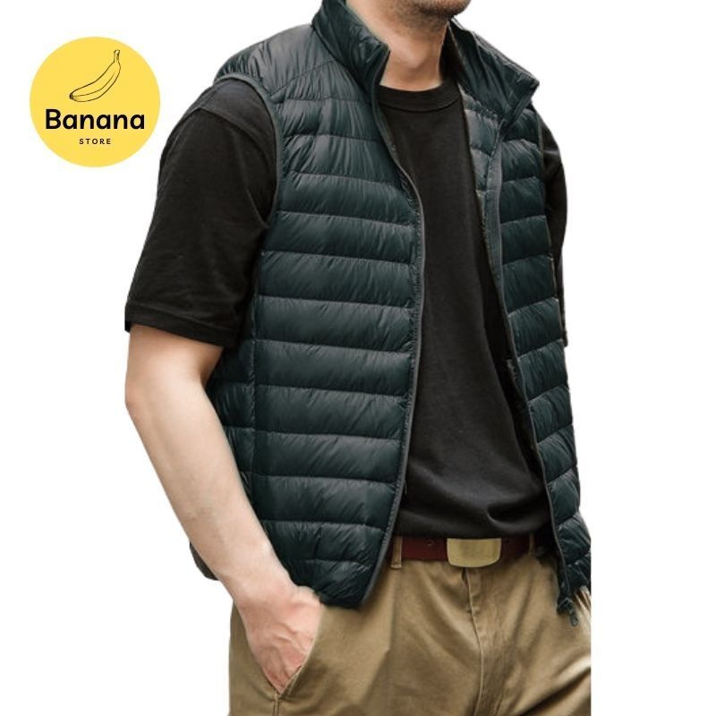 Mens Down Parkas Banana Store STYLE all season MENS ULTRA LIGHT DOWN VEST Packable Puffer Vest S3XL 220901