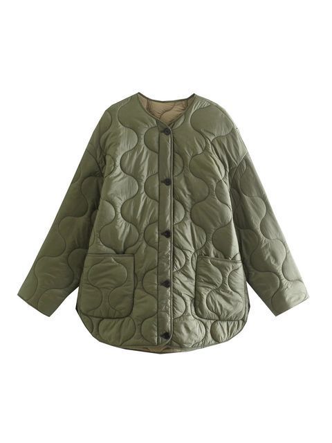 Womens Down Parkas Womens Winter Jacket Armygreen Bomber Parkas Oversized Quilted Coats Pocket Womens Spring Jacket Warm Loose Chic Coat 220902