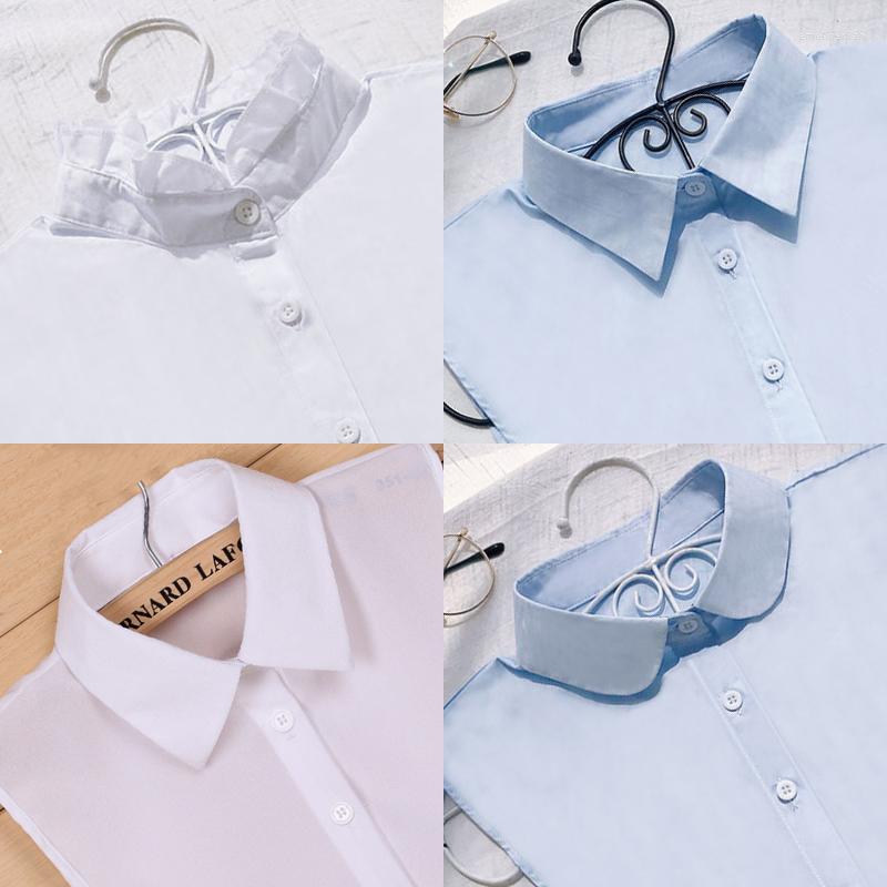 Bow Ties Fake Collar For Shirt Detachable Collars Solid Lapel Blouse Top Fashion Men Women Black White Clothes Accessories