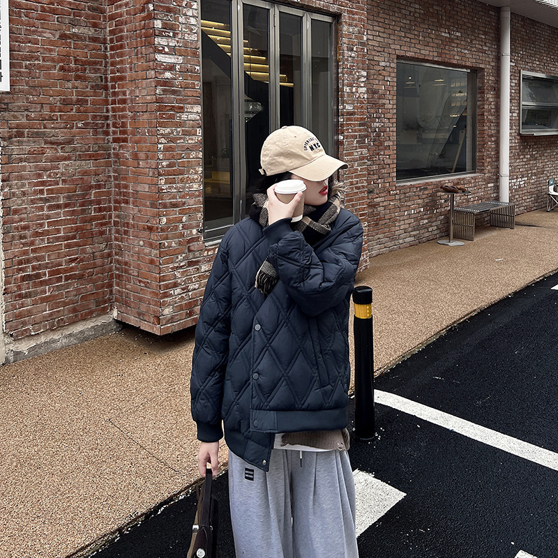 Womens Down Parkas GRELLER Women Parkas Winter Jacket Warm Baseball Female Basic Coat Down Cotton Padded Clothes Short Jacket Outwear 220902wtt