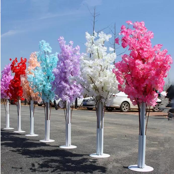 150CM Tall Party Wedding Decorations Upscale Artificial Cherry Blossom Tree Runner Aisle Column Road Leads For T Station Centerpieces Supplies