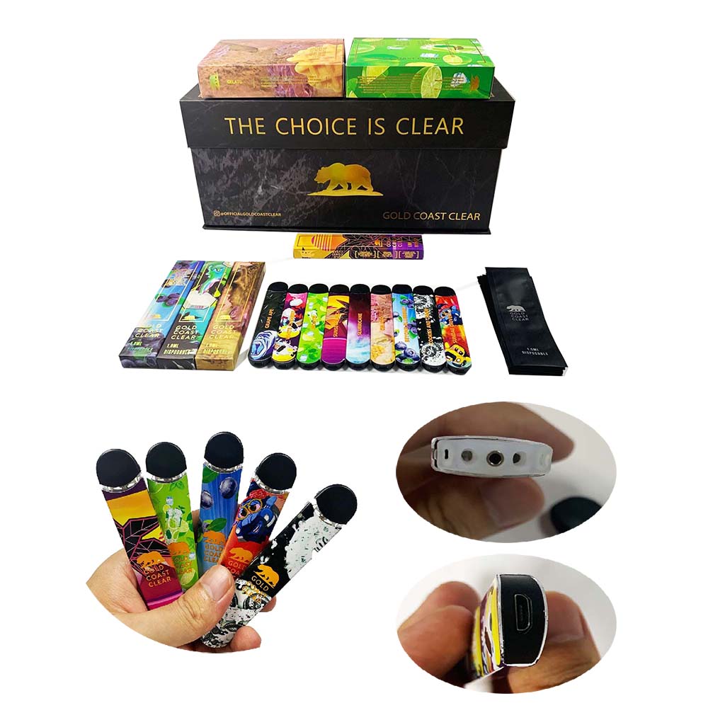 New GCC Disposable Vape Pens E Cigarettes Gold Coast Clear Vape Starter Kit 280mah Rechargeable Battery 1ml Empty thick oil carts vaporizer pods with packaging
New GCC Disposable Vape Pens E Cigarettes Gold Coast Clear Vape Starter Kit 280mah Rechargeable Battery 1ml Empty thick oil carts vaporizer pods with packaging
