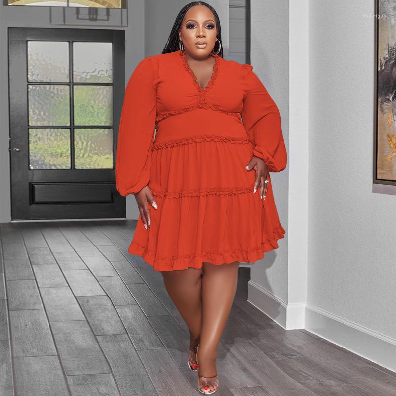 Plus Size Dresses Elegant Casual Midi Black Dress V-neck Chic Ruched Ruffles Evening Party Vestido Ladies In Offers Women 2022 5xl, Orange
Plus Size Dresses Elegant Casual Midi Black Dress V-neck Chic Ruched Ruffles Evening Party Vestido Ladies In Offers Women 2022 5xl, Orange