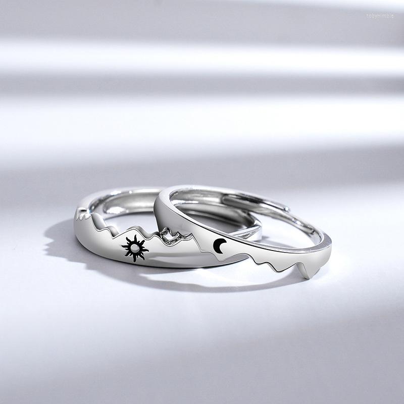 Wedding Rings Sterling Silver Engagement Couple Sun And Moon 2In1 Open Adjustable H9
Wedding Rings Sterling Silver Engagement Couple Sun And Moon 2In1 Open Adjustable H9