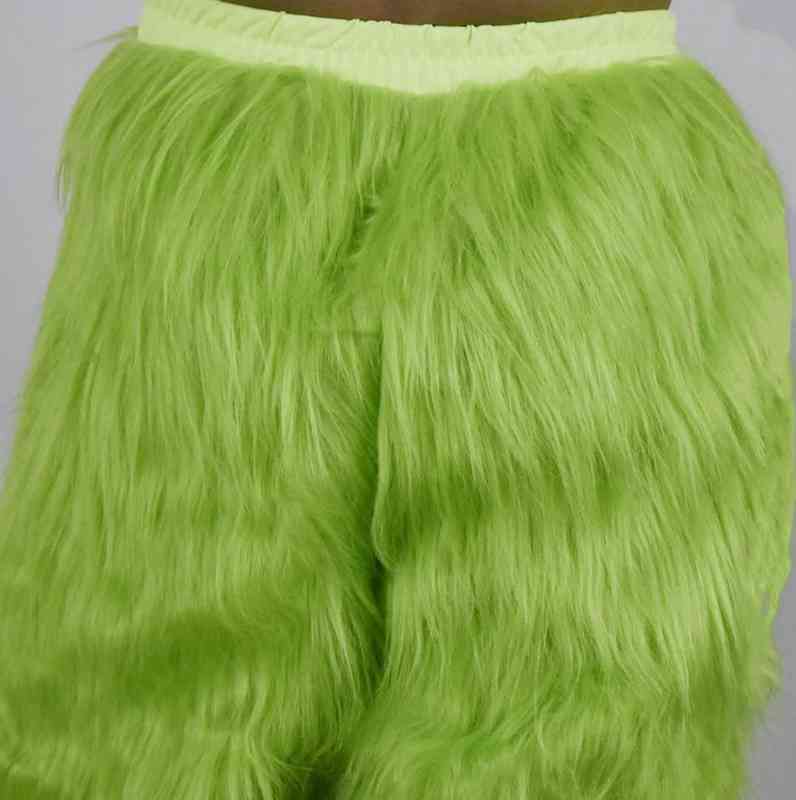 Stage Wear Halloween Explosion Green Fur Monster Grinch Cosplay Santa Suit Party Come Halloween Cosplay Set Anime Clothes T220901