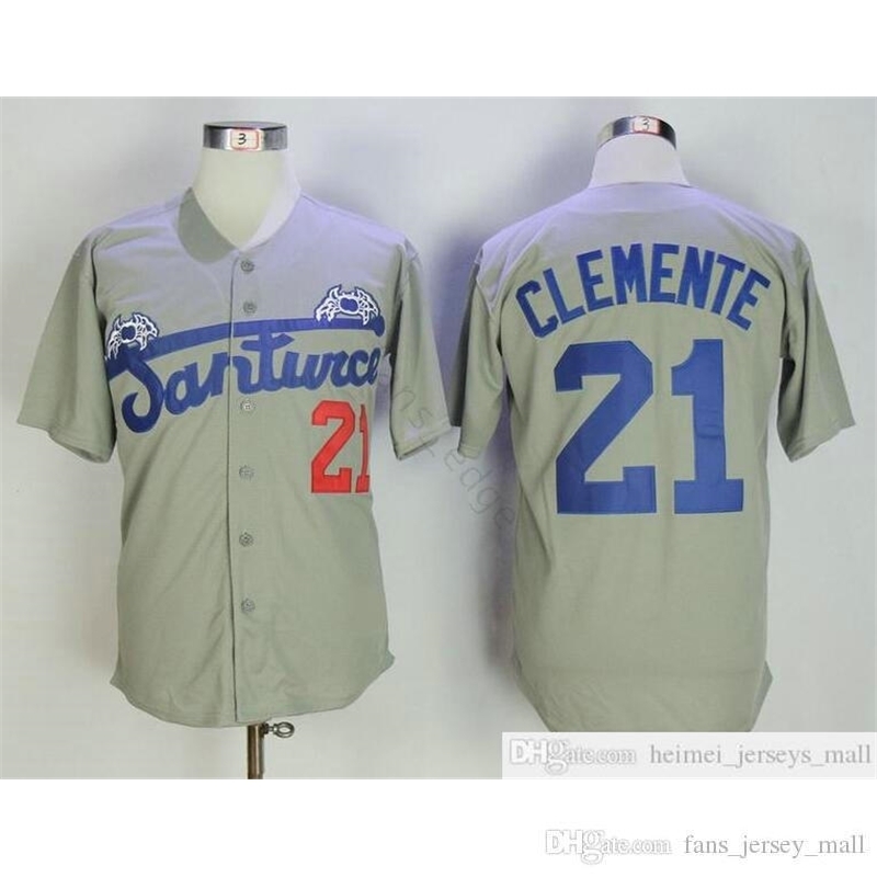Grey Baseball Roberto Clemente Jersey #21 Santurce Crabbers Puerto Rico In Jersey Baseballs Stitched Button Down Shirt Fast Shipping, Black
Grey Baseball Roberto Clemente Jersey #21 Santurce Crabbers Puerto Rico In Jersey Baseballs Stitched Button Down Shirt Fast Shipping, Black