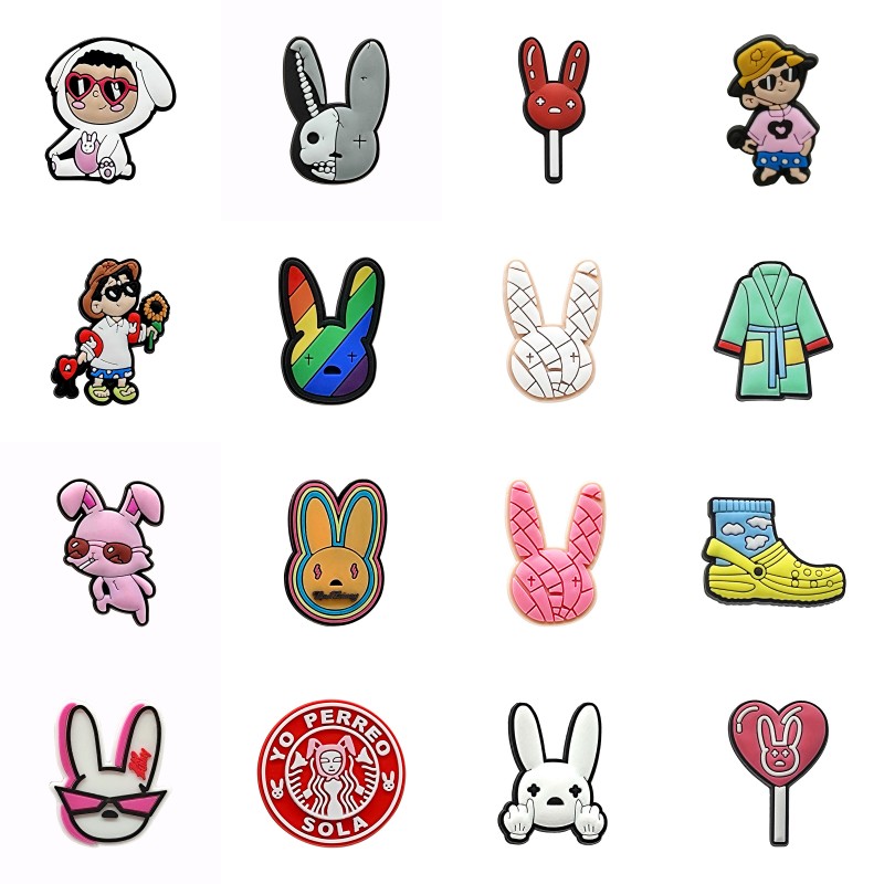 moq 20pcs bad bunny custom silicone straw toppers cover charms buddies DIY decorative 8mm straw party supplies as gift
moq 20pcs bad bunny custom silicone straw toppers cover charms buddies DIY decorative 8mm straw party supplies as gift