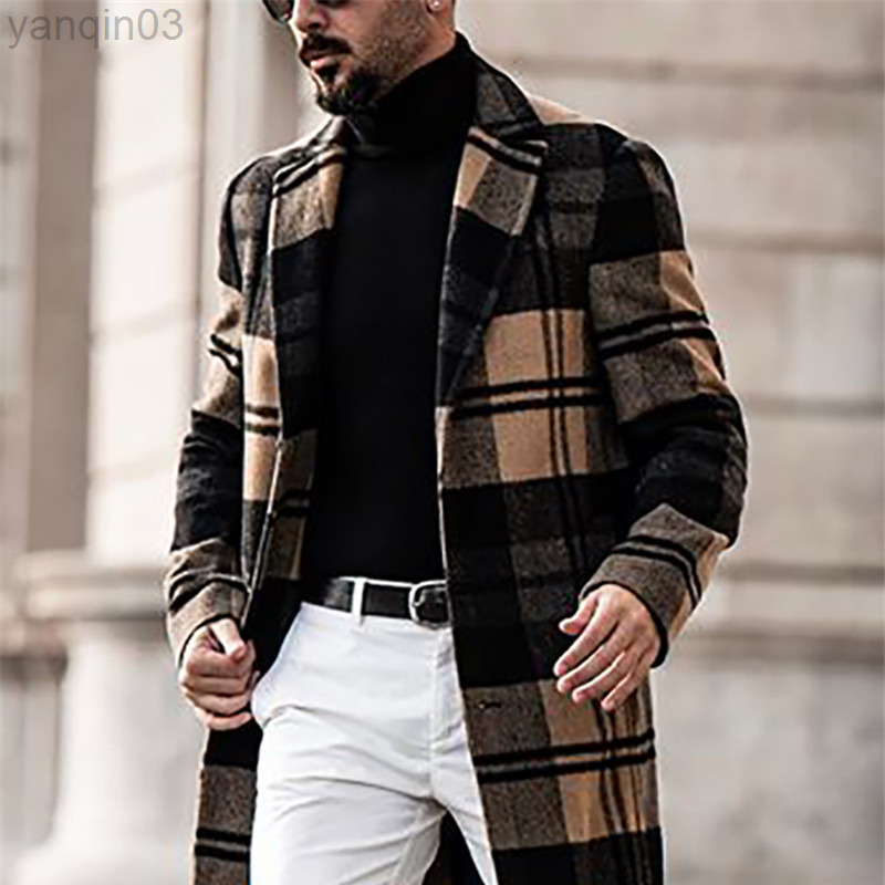 Men's Suits Blazers Autumn Winter Fashion Men Wool Jackets Solid Color Single Breasted Lapel Long Jacket Casual Overcoat Trench L220902, Photo color
Men's Suits Blazers Autumn Winter Fashion Men Wool Jackets Solid Color Single Breasted Lapel Long Jacket Casual Overcoat Trench L220902, Photo color