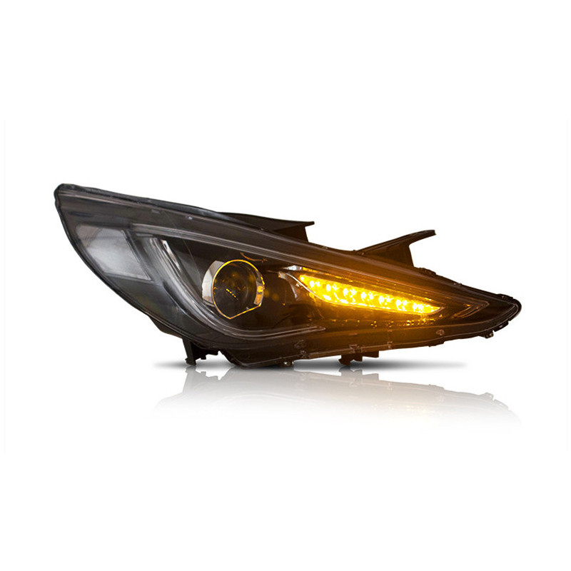 LED Head Light Parts For Hyundai Sonata 8 2010-2014 Front Headlights Replacement DRL Daytime light Projector Facelift