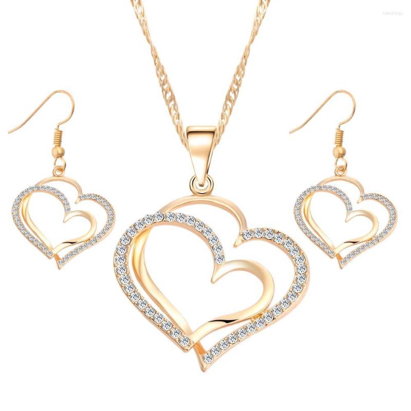 Necklace Earrings Set Romantic Heart Pattern Crystal Silver Color Chain Wedding Jewelry Valentine's Gift, Picture shown
Necklace Earrings Set Romantic Heart Pattern Crystal Silver Color Chain Wedding Jewelry Valentine's Gift, Picture shown