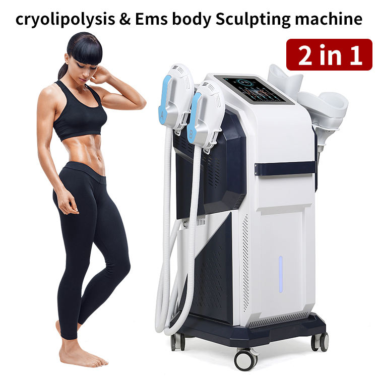Slimming Machine 2 in 1 cryo HI-FMT EMS Muscle Training Body Sculpting Cool Fat freeze 360 Cryo Therapy