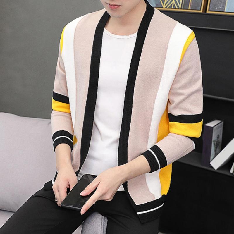 Men's Sweaters Trendy Men Sweater Jacket Cardigan Elastic Open Stitch Striped Coat Autumn, Khaki
Men's Sweaters Trendy Men Sweater Jacket Cardigan Elastic Open Stitch Striped Coat Autumn, Khaki